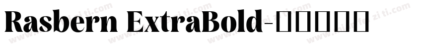 Rasbern ExtraBold字体转换